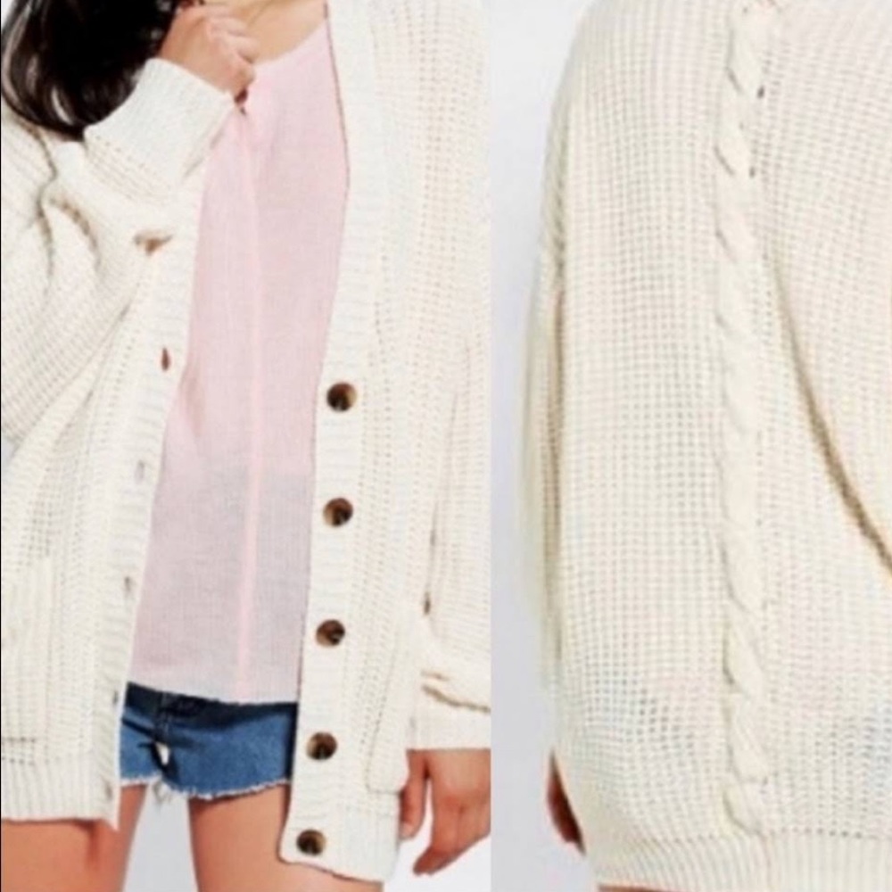 Urban Outfitters BDG Braided Back Knit Cardigan